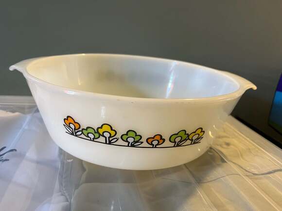 Anchor Hocking Fire-King Other - Vintage Anchor Hocking Fire-King Summerfield Floral Casserole Dish